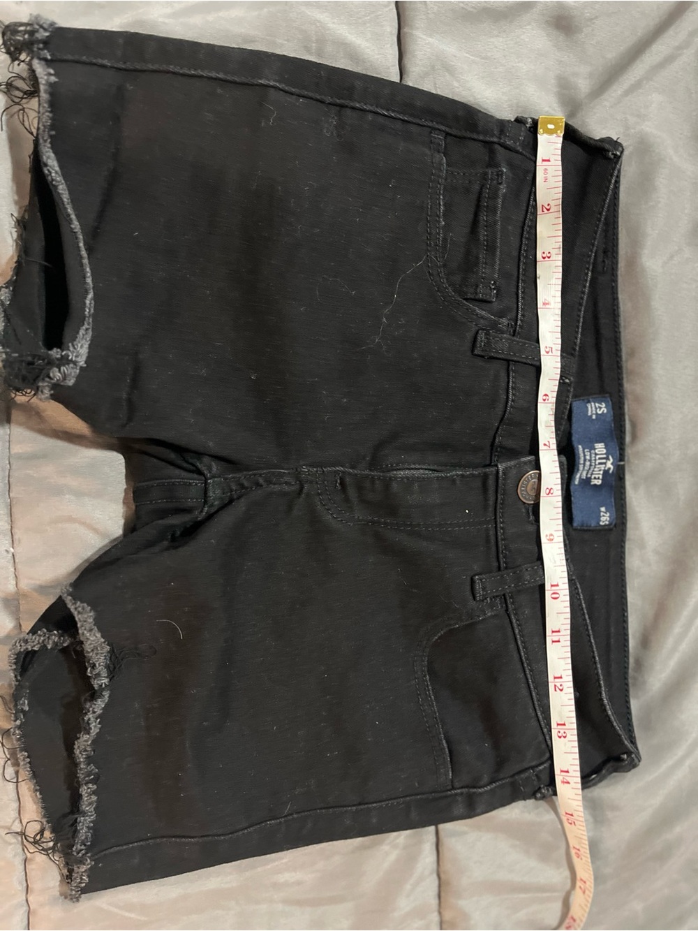 Hollister Black High-Rise Denim Shorts
